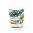 ねこ鉄道の芋降り猫 Water Glass :front