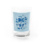 Blue: ユニークな雑貨の宝庫の青のアート Water Glass :front