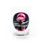 RetrowaveFlowerのRetrowaveFlower-睡蓮- Water Glass :front