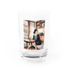 MistyStarkの日本人女性冬ビール Water Glass :front