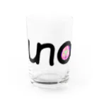 unoのUNOロゴ×ドットビキニヒップ Water Glass :front