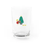 あおはるshopのおんなのコとワンコのクリスマス Water Glass :front