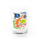 みなとまち層のキング&クイーンエンゼルフィッシュ Water Glass :front