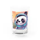 動物大好き＠たつまるの宇宙を満喫するパンダ Water Glass :front