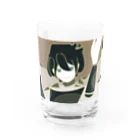 ジト目のサァサァお立ち台 Water Glass :front