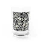 raio-nのモダン和風シマウマ Water Glass :front