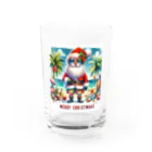 TACHYONJAPANのMerry Christmasシリーズ　サンタのサマークリスマス」 Water Glass :front