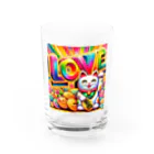 DesignDreamerの光輝く福招き猫 Water Glass :front