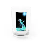 幻想世界の月と龍 Water Glass :front