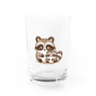 mitsu5872のほのぼのアライグマ家族物語 Water Glass :front