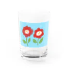 YAY(ヤイ)の赤いお花 Water Glass :front