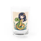 the blue seasonの仲良しの春風：少女と蛇の物語 Water Glass :front