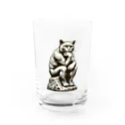 Urban A24の【Thinks】考える猫 Thinking Cat Water Glass :front