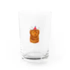 segasworksのトガリネズミとトンガリ帽子（サンタ帽） Water Glass :front