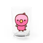 いんこ屋堂のモモイロインコ Water Glass :front