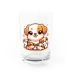 mitsu5872のわんぱく子犬とやさしいママ Water Glass :front