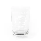 有限会社サイエンスファクトリーの総本家たぬき村 公式ロゴ(抜き文字) white ver. Water Glass :front