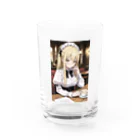 kaz-uのデザインイラストのメイド喫茶の人形姫 Water Glass :front