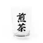 着る文字屋の煎茶 Water Glass :front