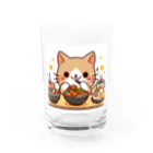 zuuu-の☆食いしん坊にゃんこ☆ Water Glass :front