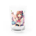 luckyTigerのゲーム女子 Water Glass :front