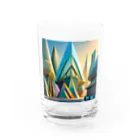 のんびりアート工房のジオメトリック都市 Water Glass :front