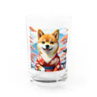 ポンキチはうすの着物姿の柴犬 Water Glass :front