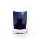 znd__の猫と月。 Water Glass :front