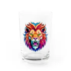 uncle-Toshiの吠えるライオン Water Glass :front