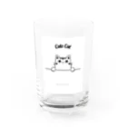 かわいい女の子とシュールな絵のcutecat Water Glass :front