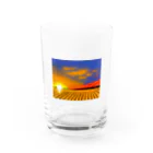 日々好日屋2号店の田んぼと夕焼け Water Glass :front