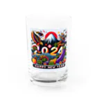 niko&PANDA shopの2024年　ハッピーニューイヤー Water Glass :front