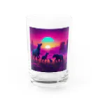 tagosakunの夜明けの草原の舞踏 Water Glass :front