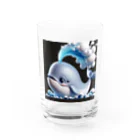 rakittoの潮ふきクジラのモン太 Water Glass :front