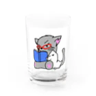 Kujakuの朗読猫 Water Glass :front