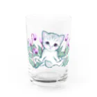 nya-mew（ニャーミュー）のカタクリニャーちゃん Water Glass :front