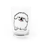 ファンシーTシャツ屋のペキニーズちゃん Water Glass :front