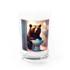 おもかわさんのトイレにくまたん Water Glass :front