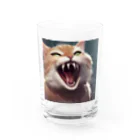 oekakishopのシャーッする猫 Water Glass :front