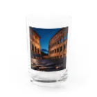 awawoの夕闇に染まるコロッセオの風景 Water Glass :front