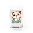 ラッキーマインあべむつきのLINEスタンプっぽいデザインの可愛らしい画像です！ Water Glass :front