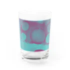 青町ねおんの水滴　ピンク×グリーン Water Glass :front