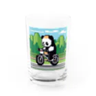 Tomochan商店のパンダがロードレーサーに Water Glass :front