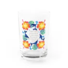 動物のいるデザインのイルカ-001-orange Water Glass :front