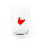 イロトリドリのハトさん(赤) グラス前面