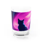 ParadigmStar　パラダイムスターの空に思いはせる猫 Water Glass :front