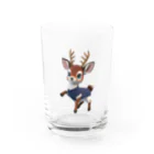 ぱんだまんのキュートな小鹿ダンス Water Glass :front