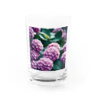 neat55のアジサイの球状の花房 Water Glass :front