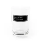 NEW.Retoroの『There is no reply. It's just a corpse.』白ロゴ Water Glass :front
