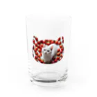 kiryu-mai創造設計のいちごねこ Water Glass :front